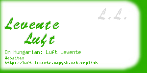 levente luft business card